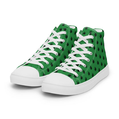 Men’s high top canvas shoes Pot leaves - Image 7