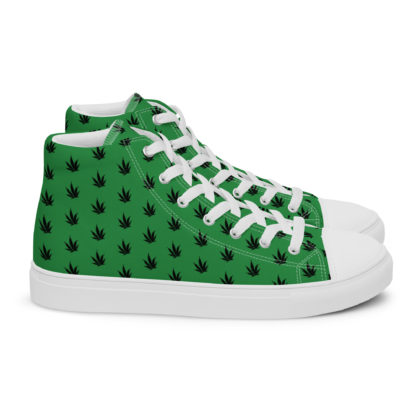 Men’s high top canvas shoes Pot leaves - Image 4