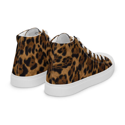 Men’s high top canvas shoes leopard - Image 5