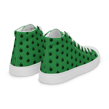 Men’s high top canvas shoes Pot leaves - Image 5