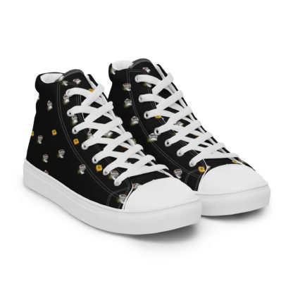 Men’s high top canvas shoes flying toasters