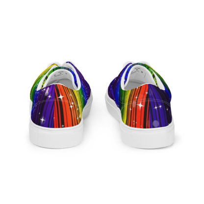 Men’s lace-up canvas shoes rainbow - Image 4