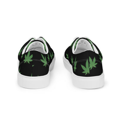 Men’s lace-up canvas shoes Pot leaves - Image 4