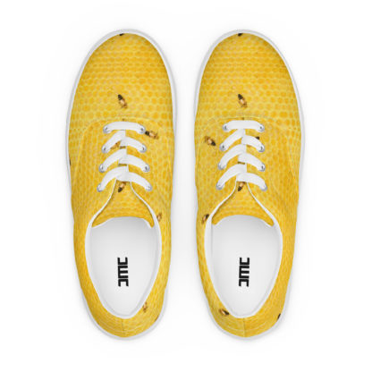 Men’s lace-up canvas shoes honey bee - Image 6