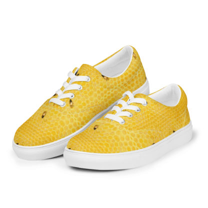 Men’s lace-up canvas shoes honey bee - Image 3