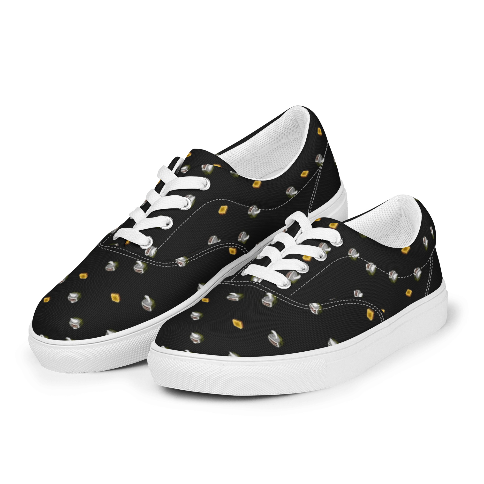 Men’s lace-up canvas shoes flying toasters – DMCSHOES.com