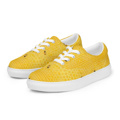 Men’s lace-up canvas shoes honey bee - Image 2