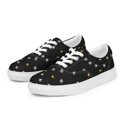 Men’s lace-up canvas shoes flying toasters - Image 2