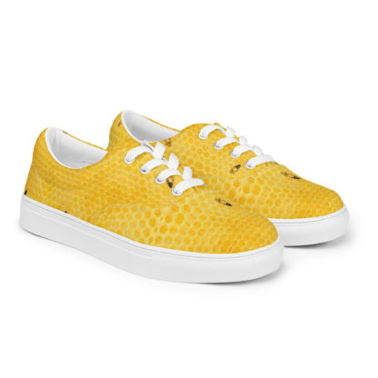 Men’s lace-up canvas shoes honey bee