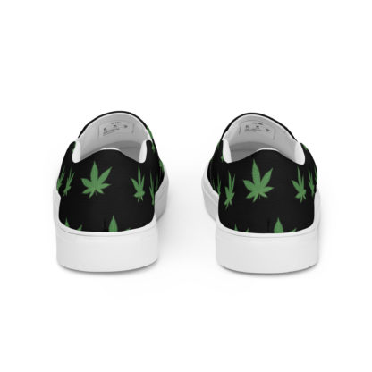 Men’s slip-on canvas shoes Pot leaves - Image 4