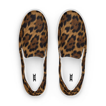 Men’s slip-on canvas shoes leopard - Image 2