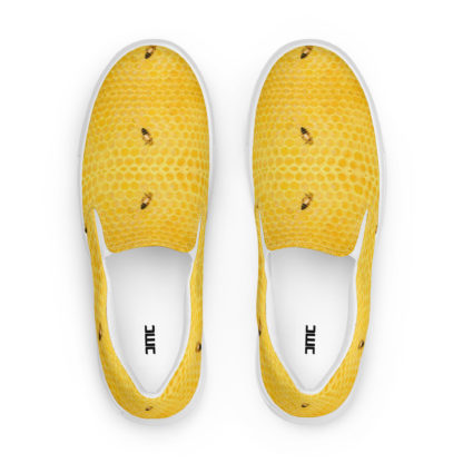 Men’s slip-on canvas shoes honey bee - Image 2