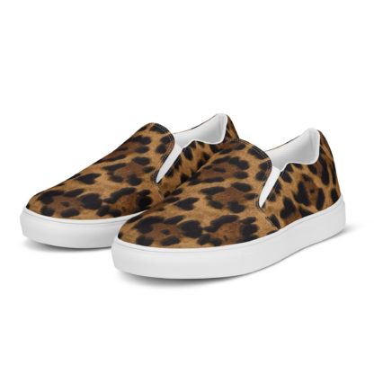 Men’s slip-on canvas shoes leopard - Image 3