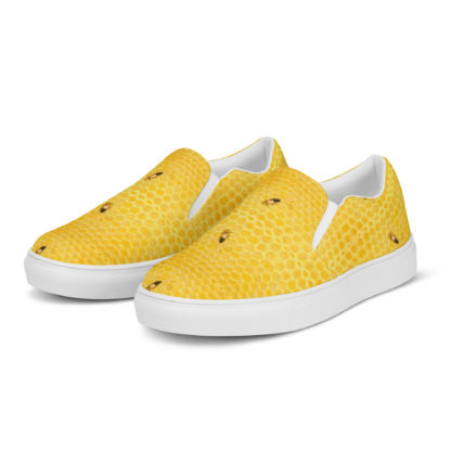 Men’s slip-on canvas shoes honey bee - Image 3