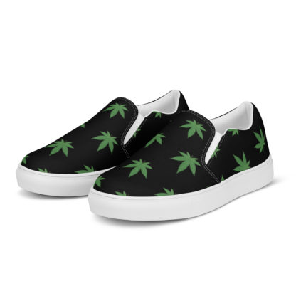 Men’s slip-on canvas shoes Pot leaves - Image 3