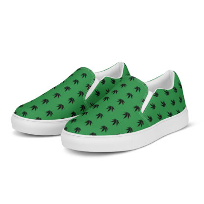 Men’s slip-on canvas shoes Pot leaves - Image 3