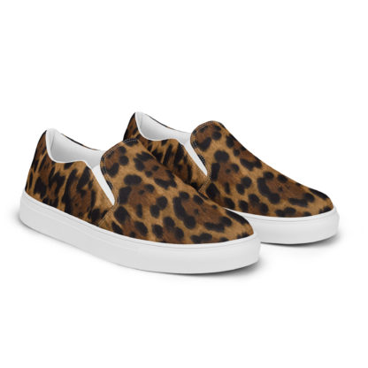 Men’s slip-on canvas shoes leopard