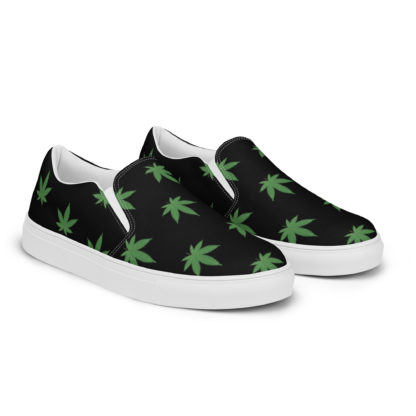 Men’s slip-on canvas shoes Pot leaves