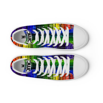 Women’s high top canvas shoes rainbow - Image 9