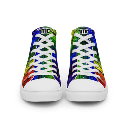 Women’s high top canvas shoes rainbow - Image 6