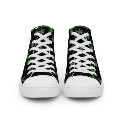 Women’s high top canvas shoes Pot leaves - Image 6