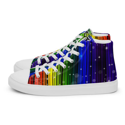 Women’s high top canvas shoes rainbow - Image 2