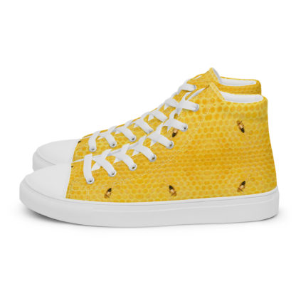 Women’s high top canvas shoes honey bee - Image 2