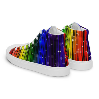 Women’s high top canvas shoes rainbow - Image 3