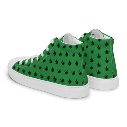 Women’s high top canvas shoes Pot leaves - Image 3