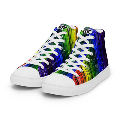 Women’s high top canvas shoes rainbow - Image 7