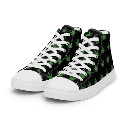 Women’s high top canvas shoes Pot leaves - Image 7