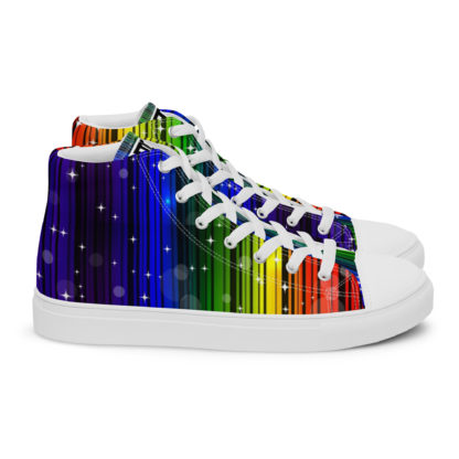 Women’s high top canvas shoes rainbow - Image 4