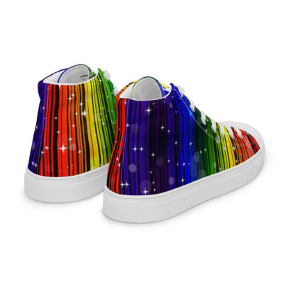 Women’s high top canvas shoes rainbow - Image 5