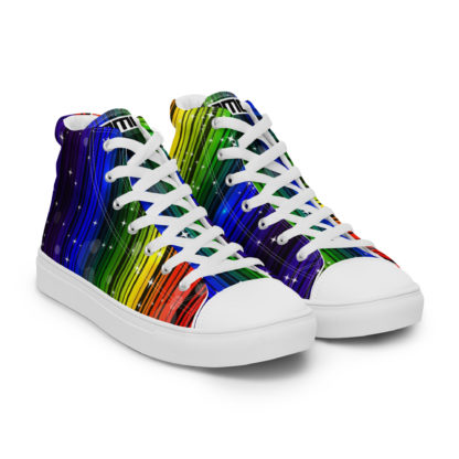 Women’s high top canvas shoes rainbow