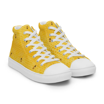 Women’s high top canvas shoes honey bee