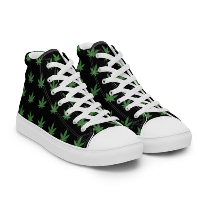 Women’s high top canvas shoes Pot leaves