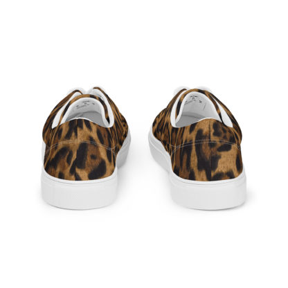 Women’s lace-up canvas shoes leopard - Image 5