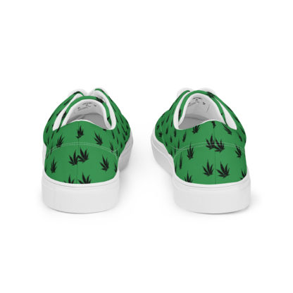 Women’s lace-up canvas shoes Pot leaves - Image 5