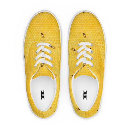 Women’s lace-up canvas shoes honey bee - Image 6