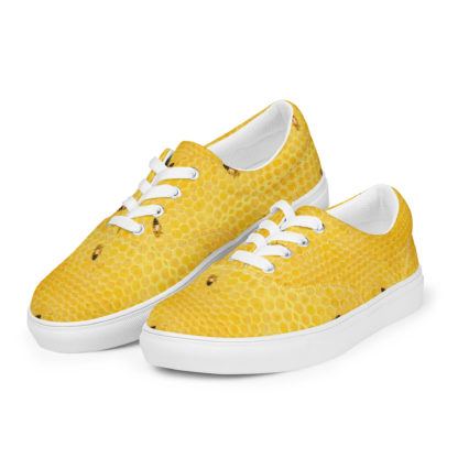 Women’s lace-up canvas shoes honey bee - Image 4