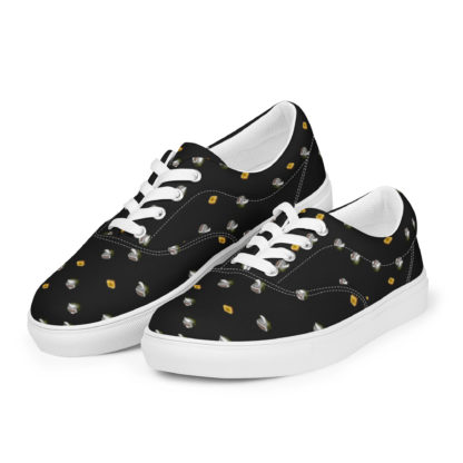 Women’s lace-up canvas shoes flying toasters - Image 4