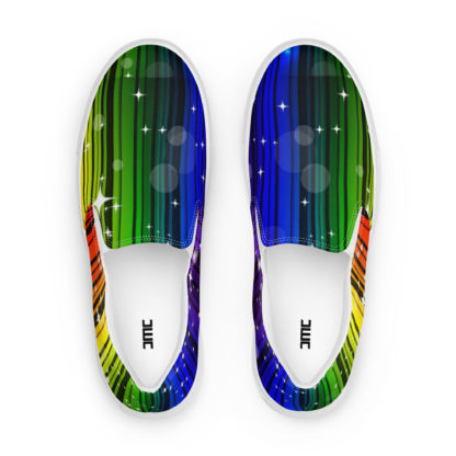 Women’s slip-on canvas shoes rainbow - Image 2