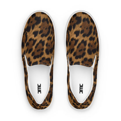 Women’s slip-on canvas shoes leopard - Image 2