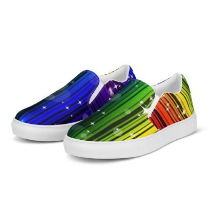 Women’s slip-on canvas shoes rainbow - Image 3