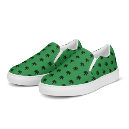 Women’s slip-on canvas shoes Pot leaves - Image 3