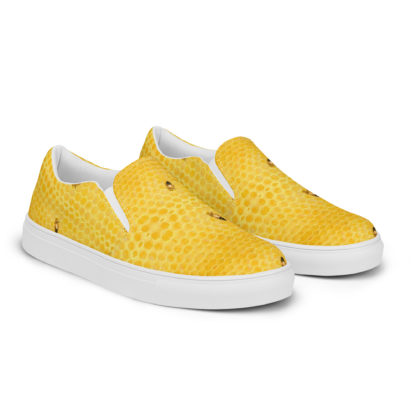 Women’s slip-on canvas shoes honey bee