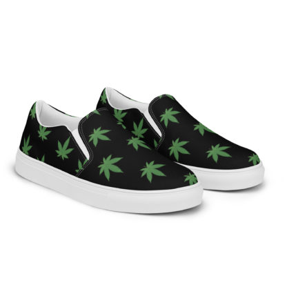 Women’s slip-on canvas shoes Pot leaves