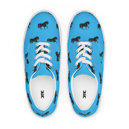 Women’s lace-up canvas shoes horse - Image 6