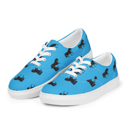 Women’s lace-up canvas shoes horse - Image 4