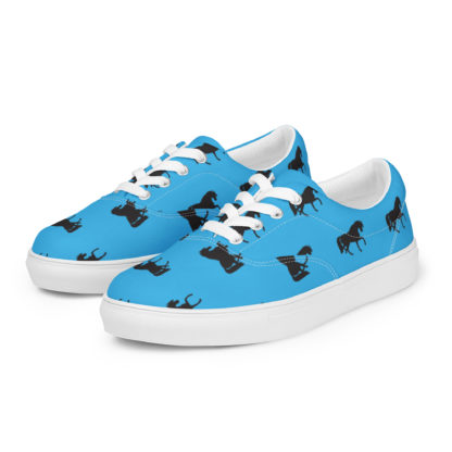 Women’s lace-up canvas shoes horse - Image 2